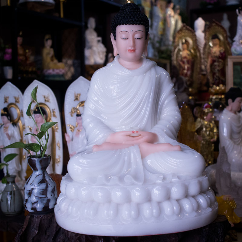 Tượng Phật Bổn Sư Thích Ca bằng bột đá ngồi