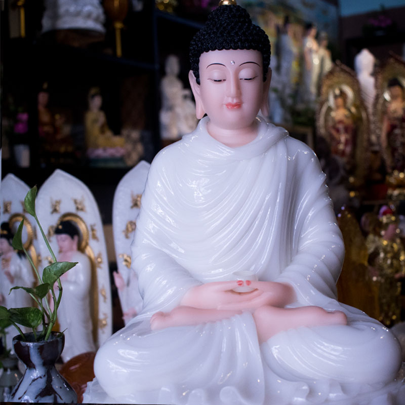Tượng Phật Bổn Sư Thích Ca bằng bột đá ngồi