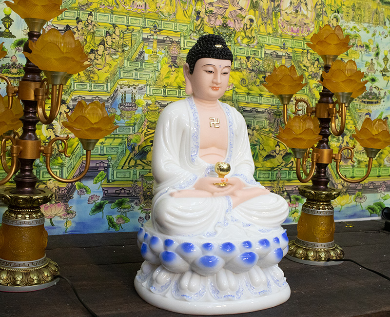 Tượng Phật A Di Đà bột đá