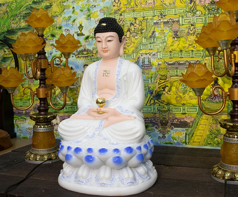 Tượng Phật A Di Đà bột đá