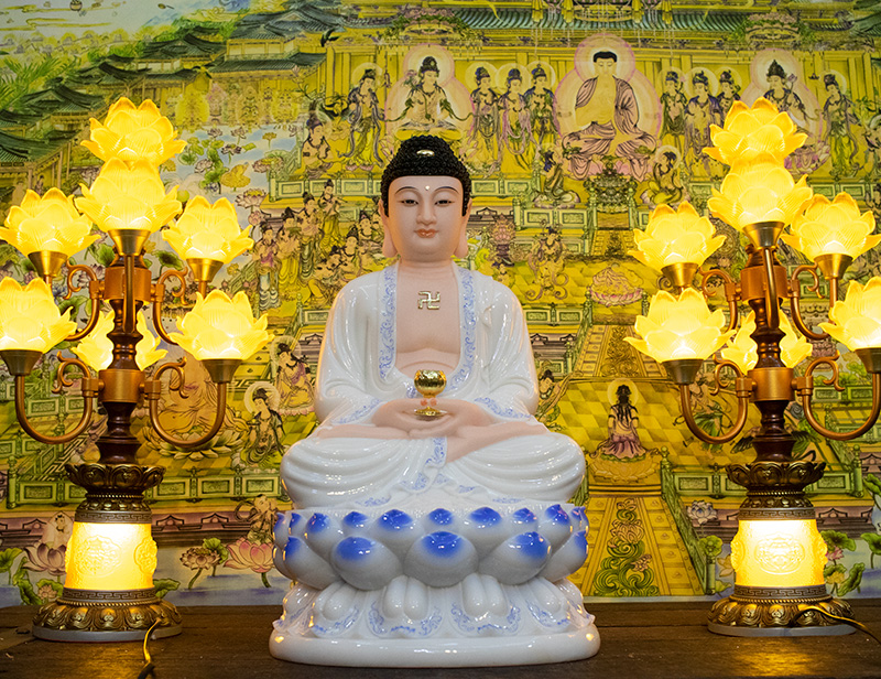 Tượng Phật A Di Đà bột đá