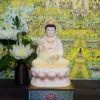 tượng quan âm ngồi bằng bột đá