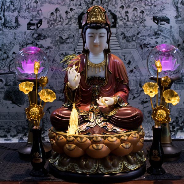 Tượng Phật Quan Âm Đá Bạch Ngọc