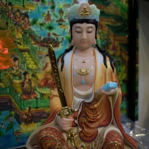 bộ tượng hoa nghiêm tam thánh bột đá
