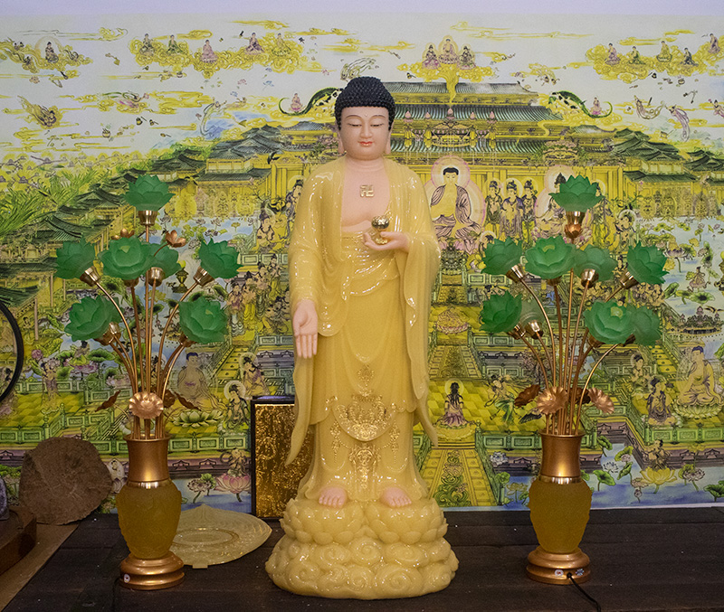 Phật A Di Đà bột đá thạch anh