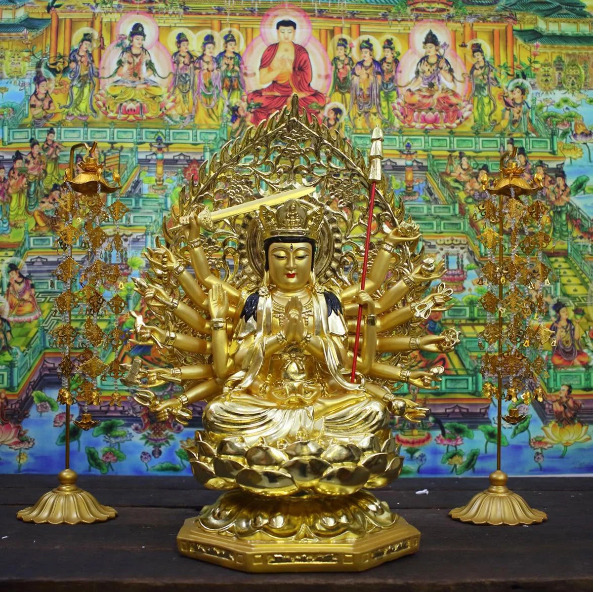 tượng chuẩn đề bồ tát viền vàng