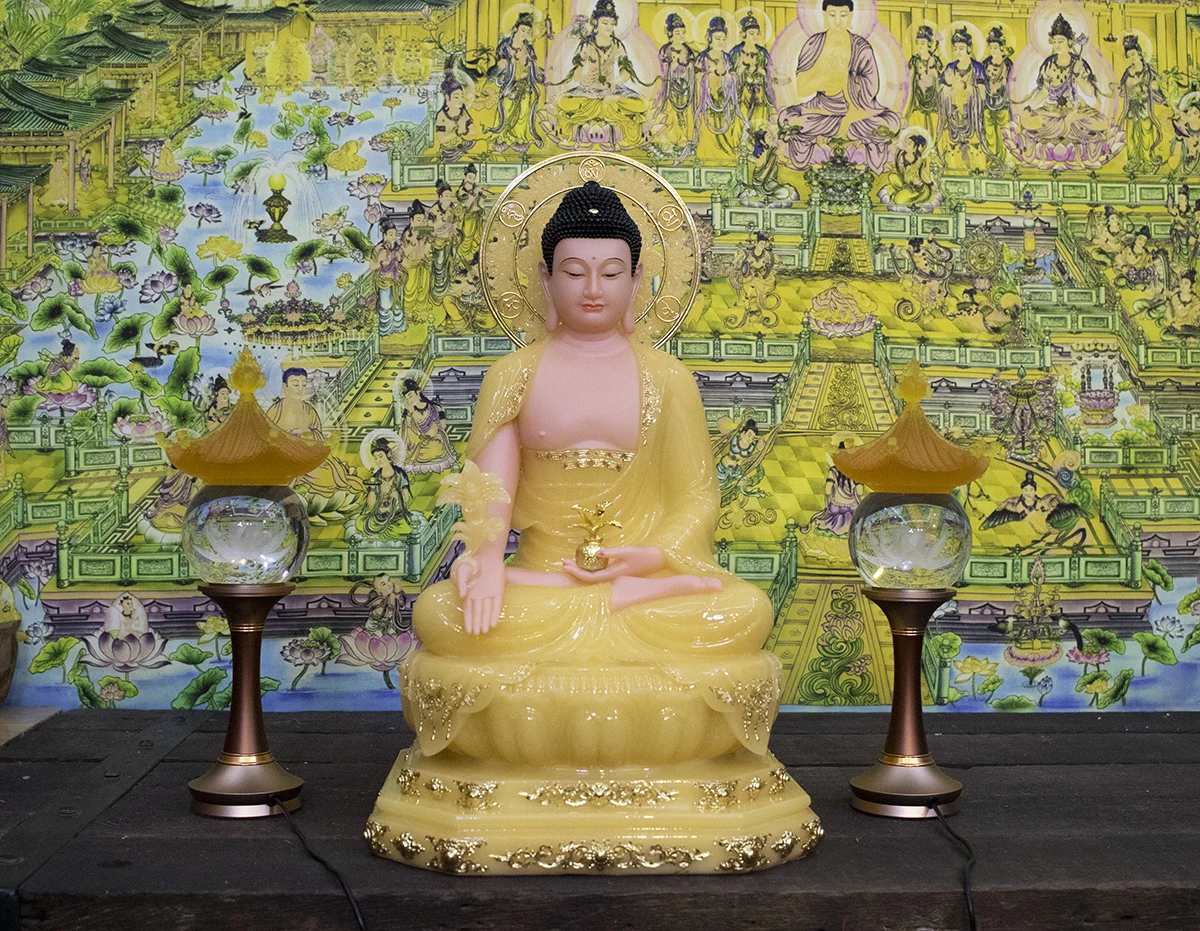tượng phật dược sư bằng bột đá