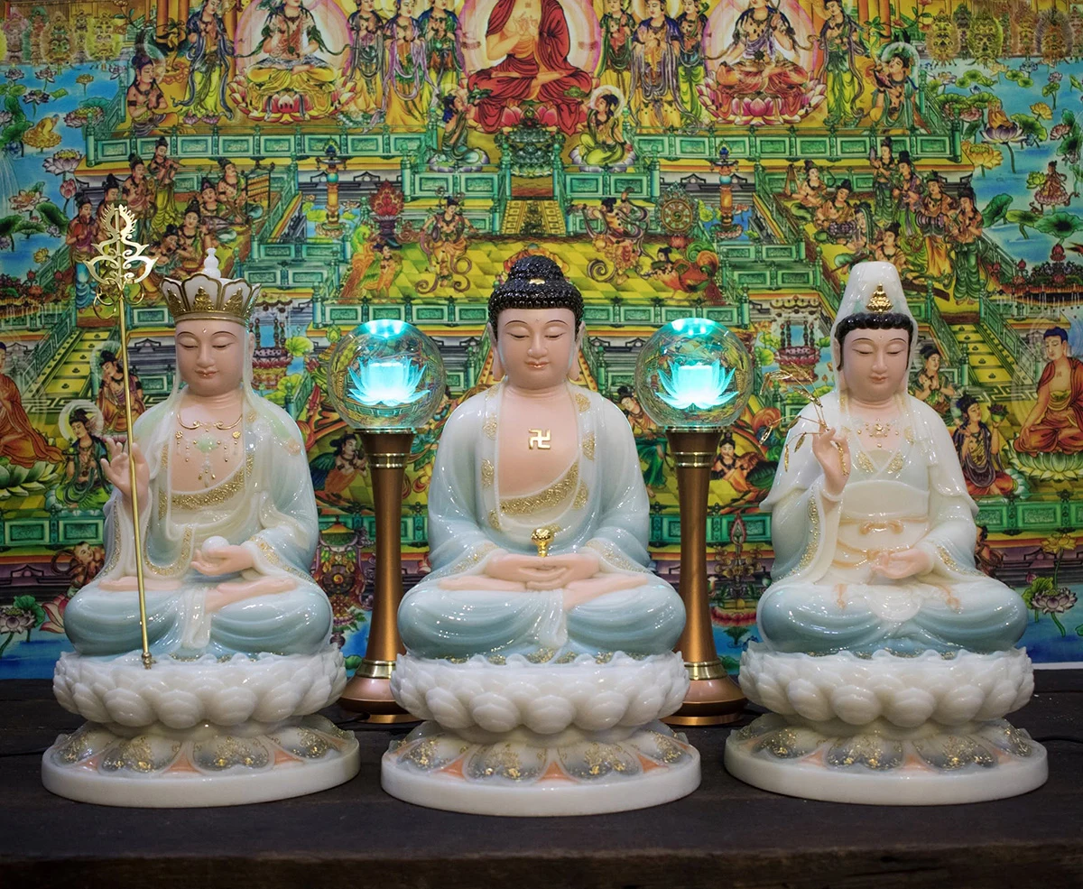 Tượng Ta Bà Tam Thánh bột đá cao cấp
