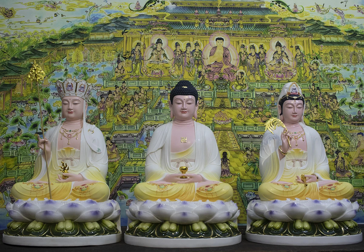 Tượng Ta Bà Tam Thánh bằng composite
