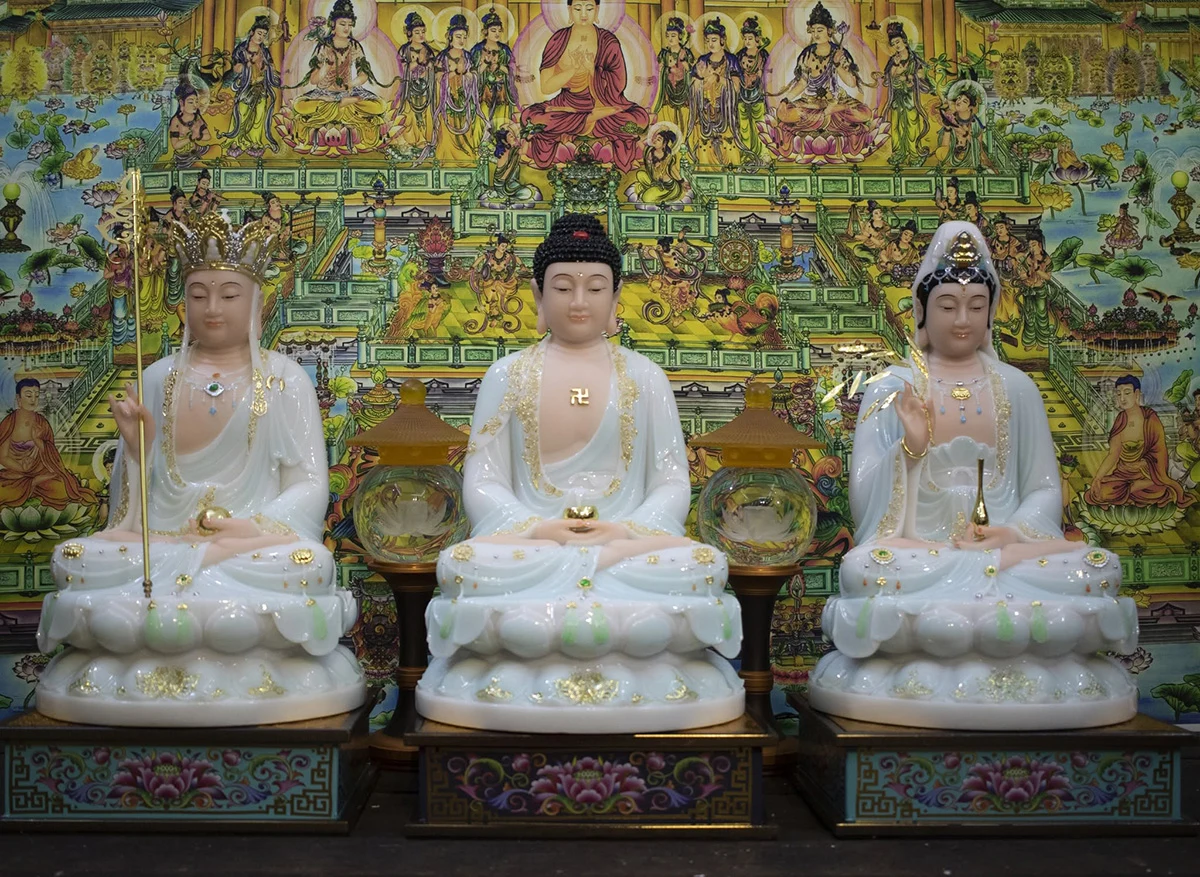 Tượng Sa Bà Tam Thánh bột đá