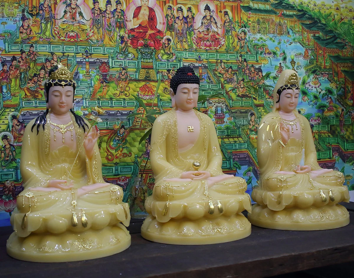 tượng Tây Phương Tam Thánh đẹp